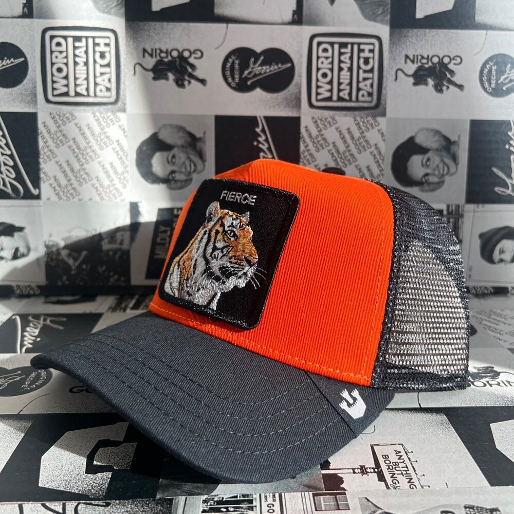 Authentic Goorin Bros The Fierce Tiger "Fierce" Orange / Black Hat (NWT) - Picture 2 of 3
